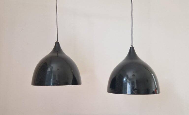 Pair of Midcentury Pendants Silhouette, Denmark, 1970s