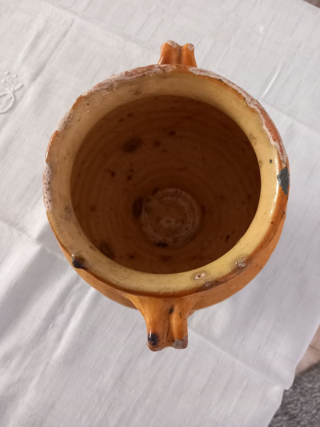 Pot en terre cuite vernis, sud de la France