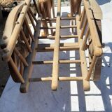 Set of old wooden toys from the farm