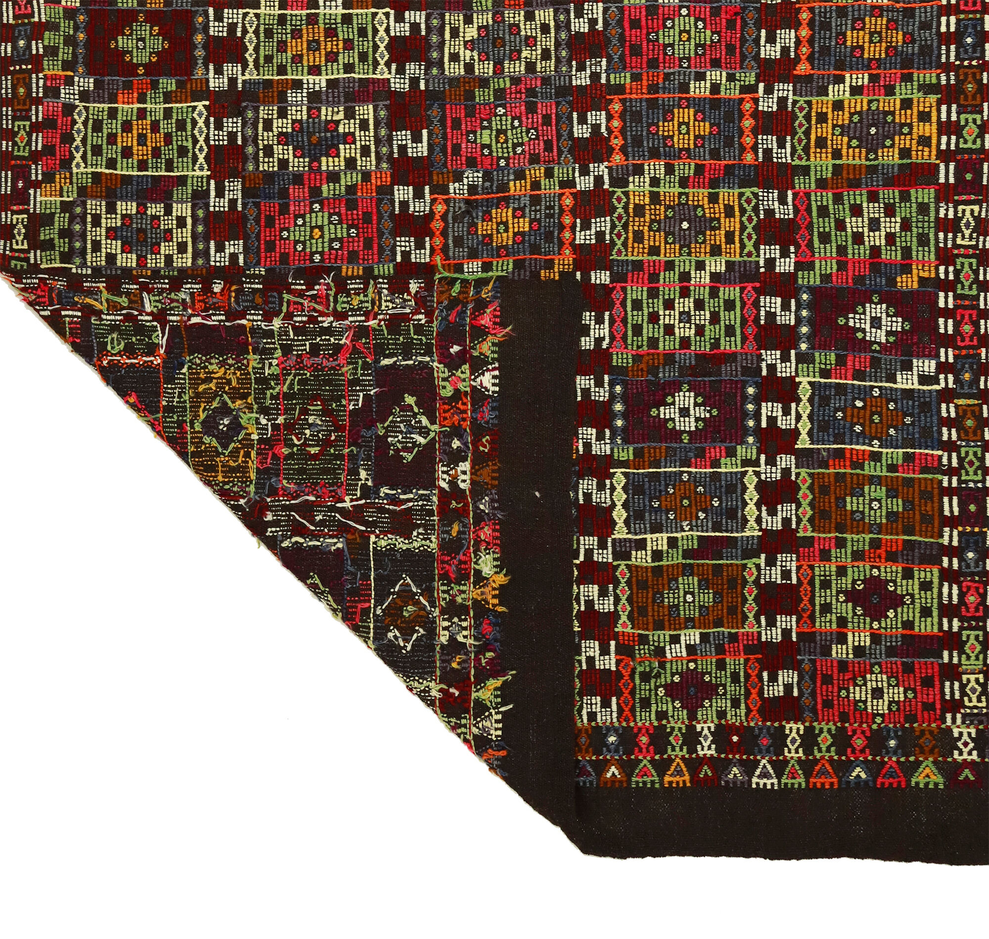 Anatolian handmade kilim rug 208 cm x 123 cm