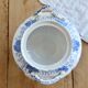 Small vintage vegetable dish English faience Feldspath