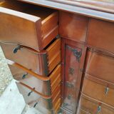 Commode semainier ancien plateau marbre style louis xvi