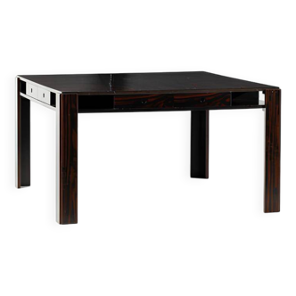 Table attribuée à Gianfranco Frattini en ébène Massacar Italie 1970