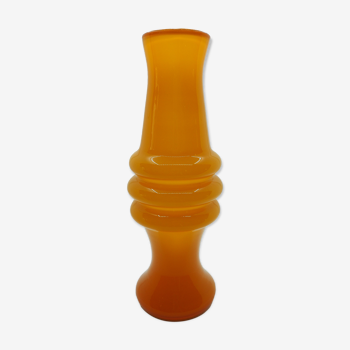 Scandinavian orange glass vase