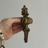antique wall hook, gilded sculpted metal