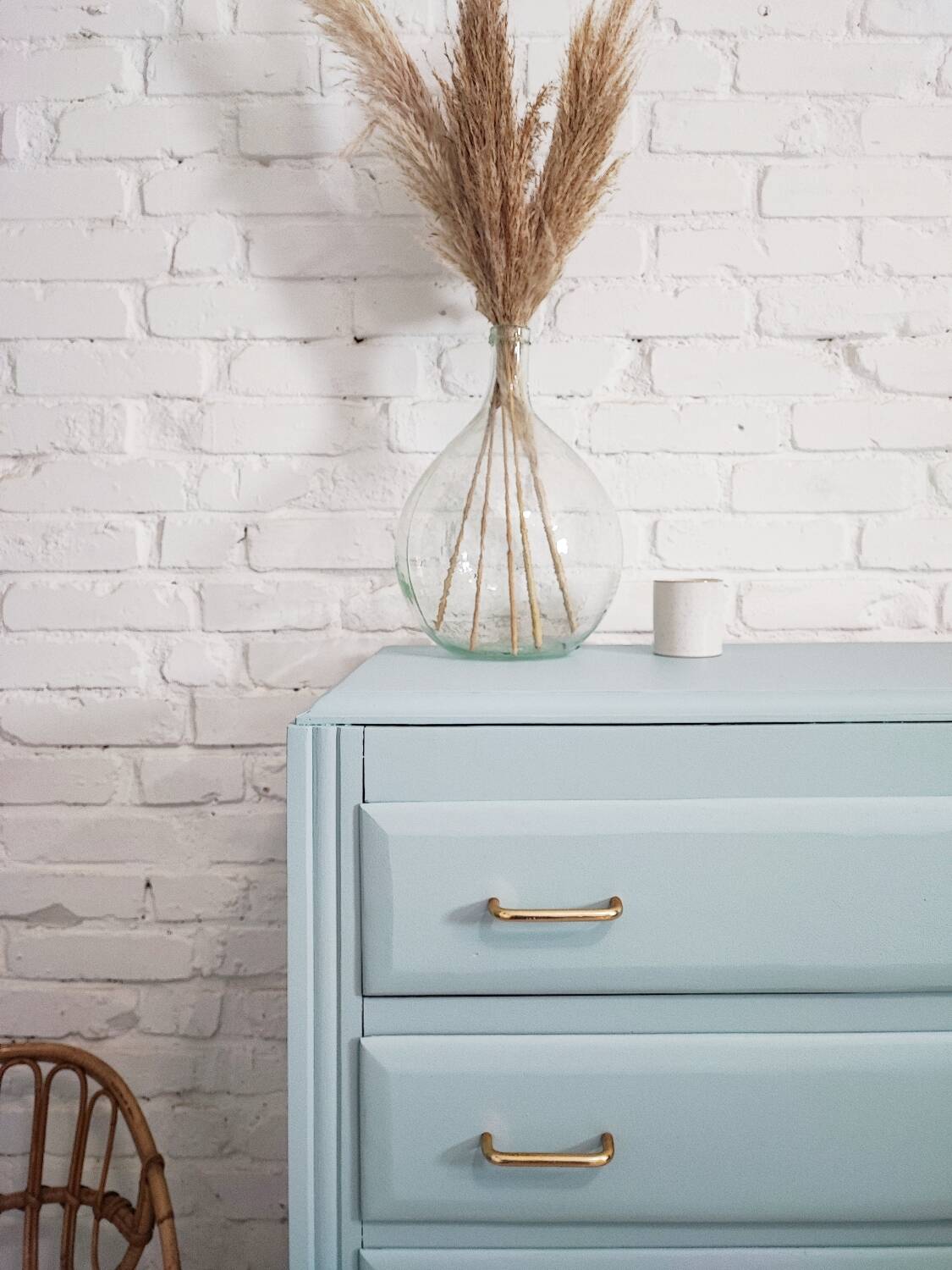 Blue vintage chest of drawers