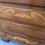 Solid oak chest of drawers