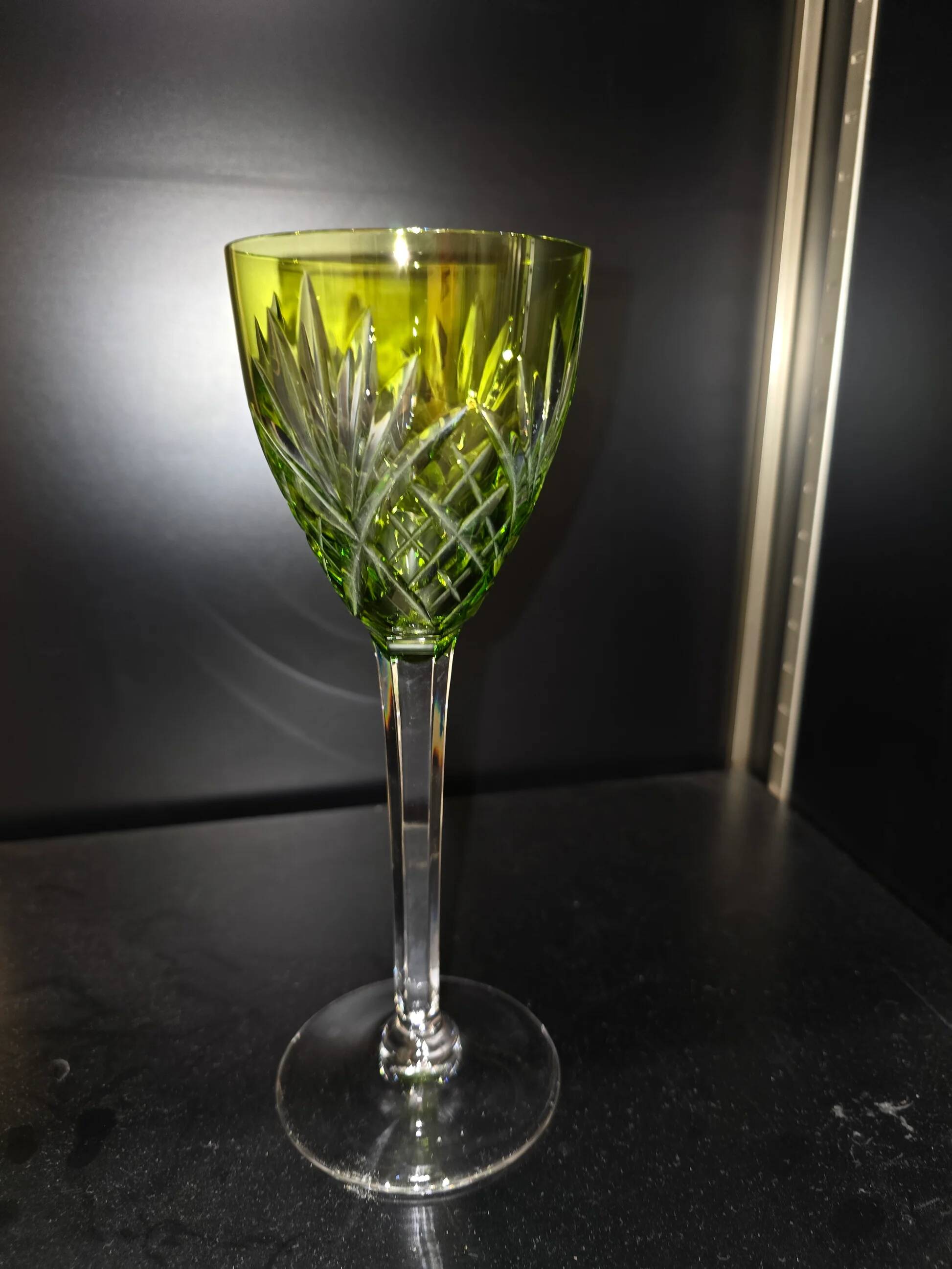 12 coloured cups / glasses Saint-Louis model Chantilly