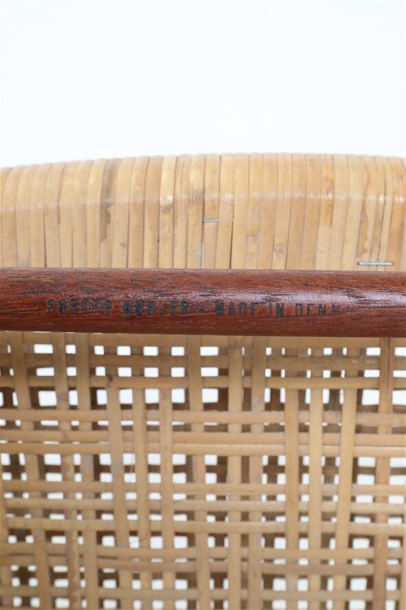 Set of 2 “316” teak/rattan chairs by Peter Hvidt & Orla Mølgaard Nielsen for Søborg Møbler / 1960s