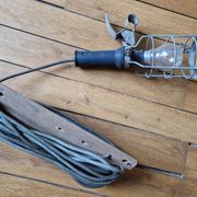 Industrial workshop portable lamp, vintage 1960s
