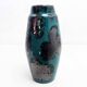 Vintage ceramic vase with enamel and glaze