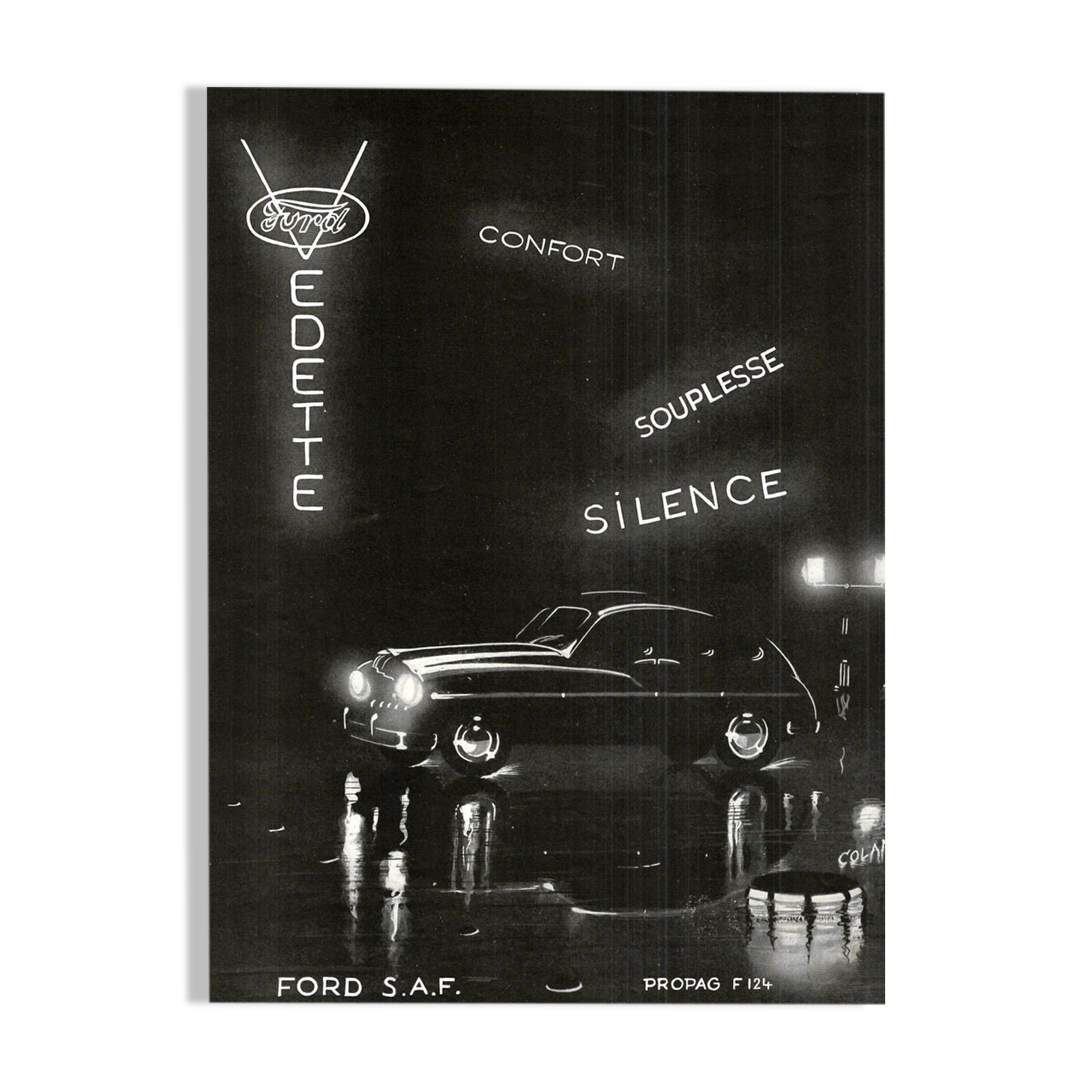 Vintage poster 30s Ford