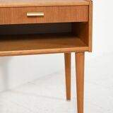 Scandinavian vintage bedside table with brass handle