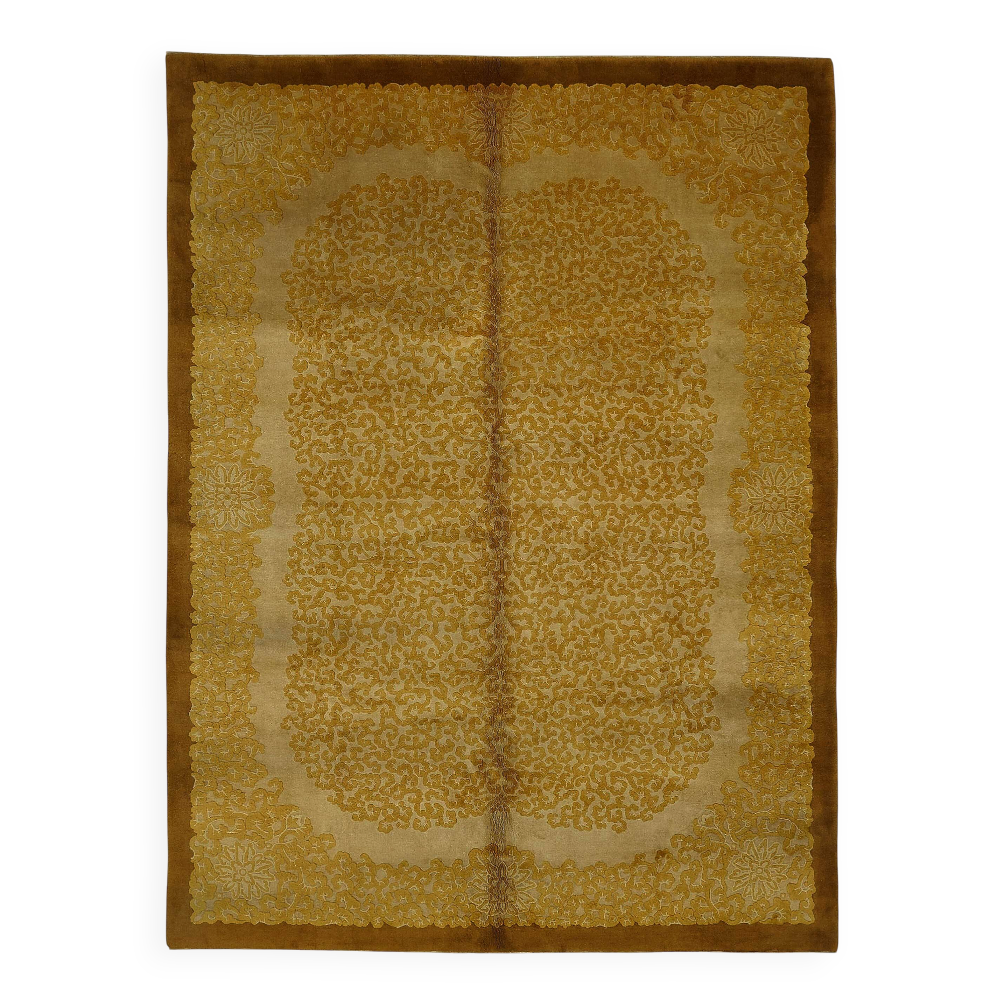 Turkish Handknotted Wool Oushak Rug 271 cm x 367 cm