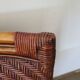 Woven rattan armchair, 1980s