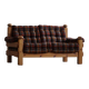 Modern Swedish brutalist two-seater sofa in solid pine, made in the 1970s.