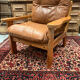 Pine armchair from the 1970s chalet