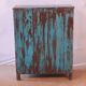 Old Burmese teak pantry original blue patina