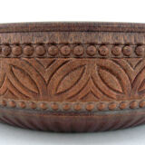 Orange and brown plastic compartmentalized appetizer tray - Emsa W. Germany - vintage 70s