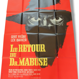 Affiche de cinéma originale "Le retour du docteur Mabuse"