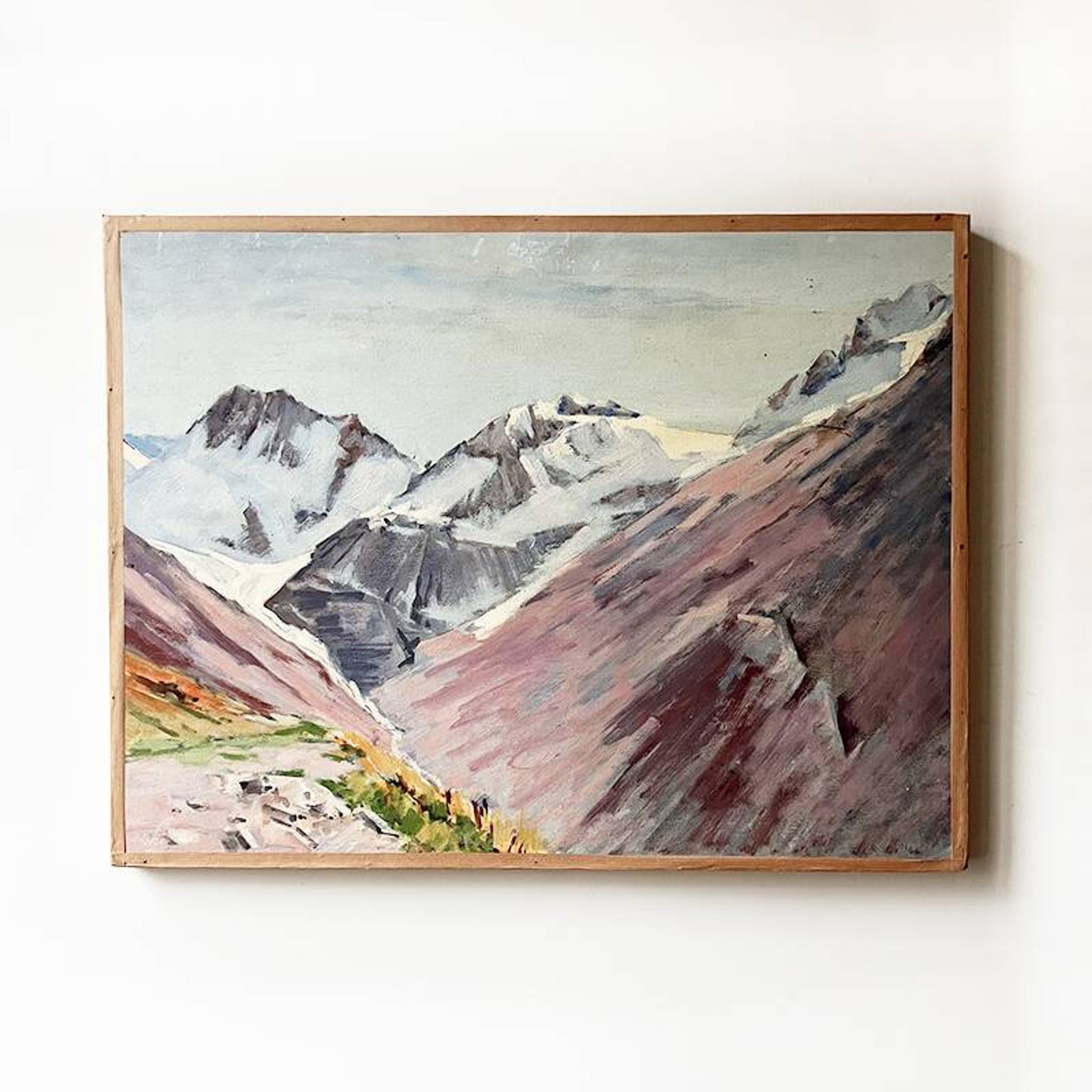 Painting "Mountain", oil on hardboard