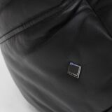 Vintage Togo Ligne Roset 2 seater sofa black leather by Michel Ducaroy 1990s