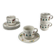 Set of 4 Christmas coffee/tea cups, 1980