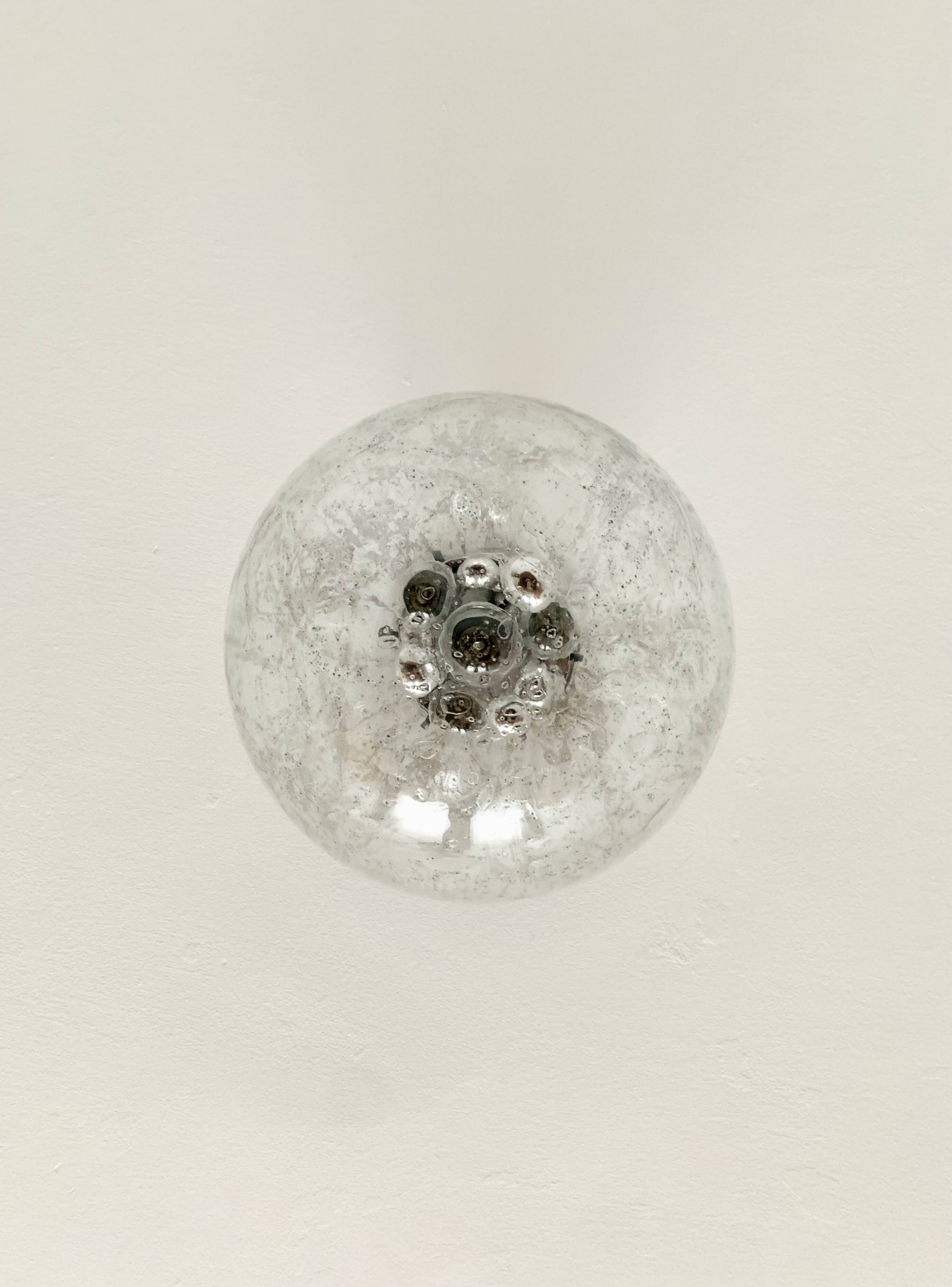 Ice Glass Flush Lamp by Doria