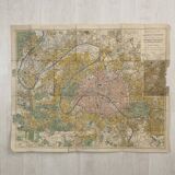 Map of Paris from the 1940s