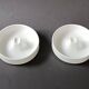 Two white porcelain ashtrays by Arzberg by Jean Luce 1960.