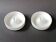 Two white porcelain ashtrays by Arzberg by Jean Luce 1960.