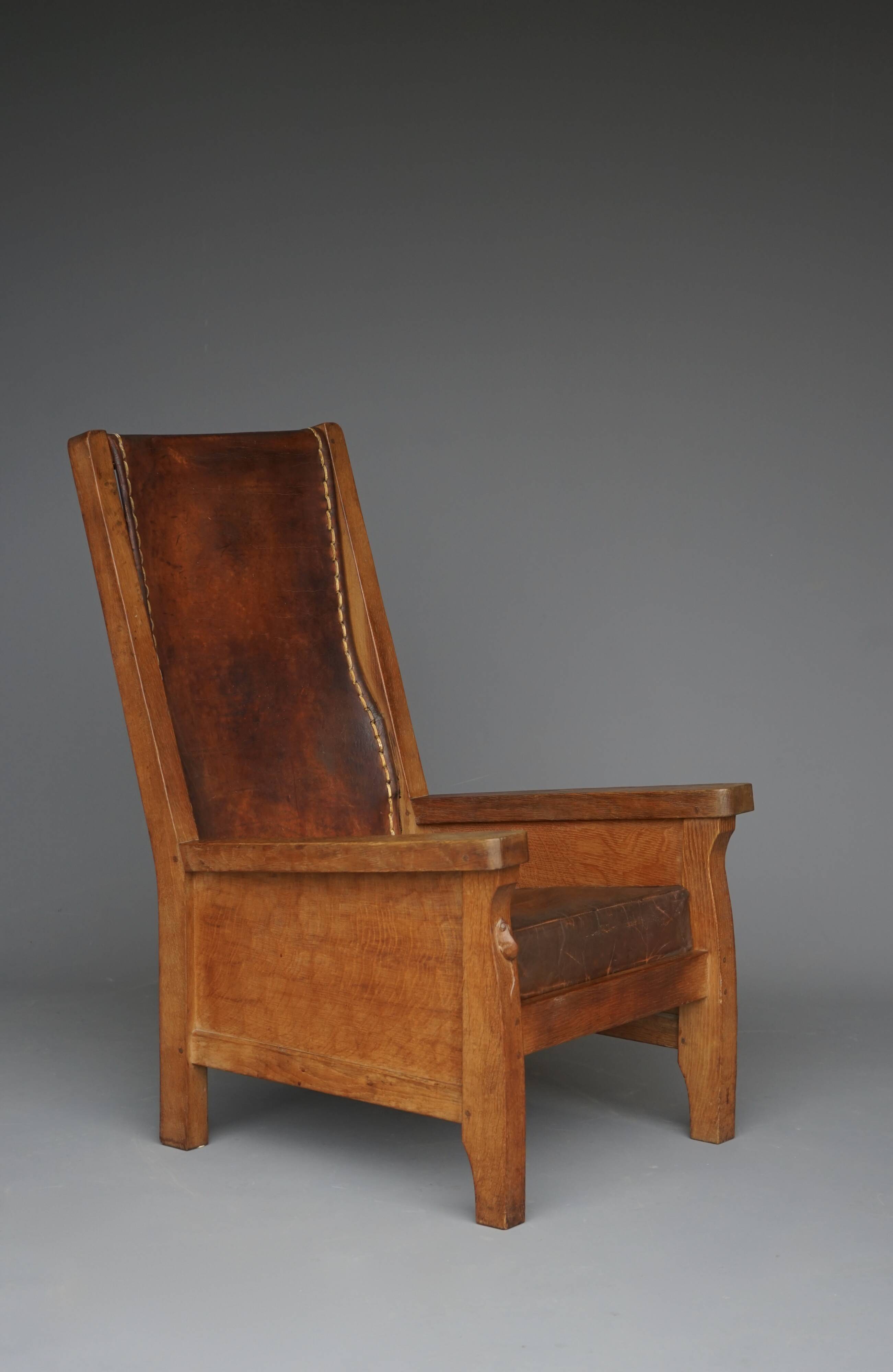 Oak Armchair by Robert Mouseman Thompson, 1940s