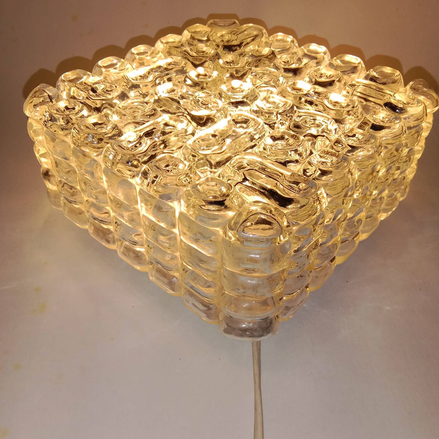 Erco Glass Wall or Ceiling Light 20 cm Vintage 60s/70s