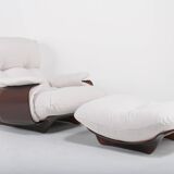 Armchair Marsala  with ottoman by Michel Ducaroy for Ligne Roset