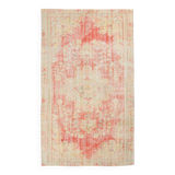 5x8 Cream & Red Turkish Vintage Rug 153x256Cm SK 20384