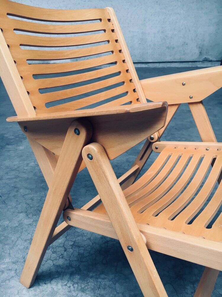 Set of Mid-Century Modern Design Rex Folding Chairs by Niko Kralj for Stol Kamnik, 1980s