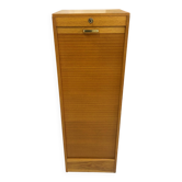 1960s office filing cabinet with curtains