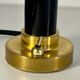 Pair of Art Deco bedside lamps, glasses signed Muller