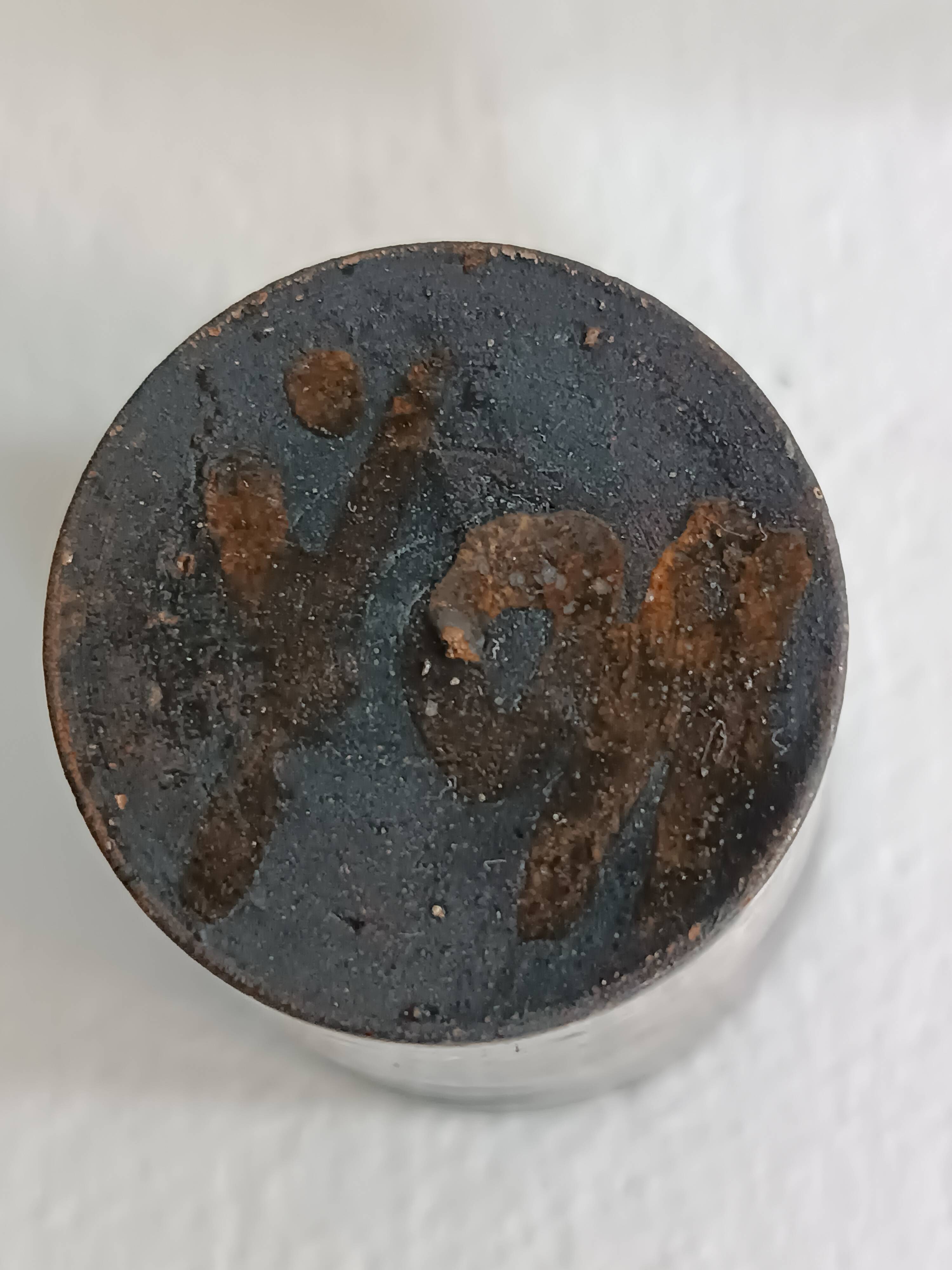 A bottle and six ceramic cups by Gérard Hofmann Vallauris 1950.