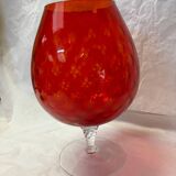 Red Italian glassware vase