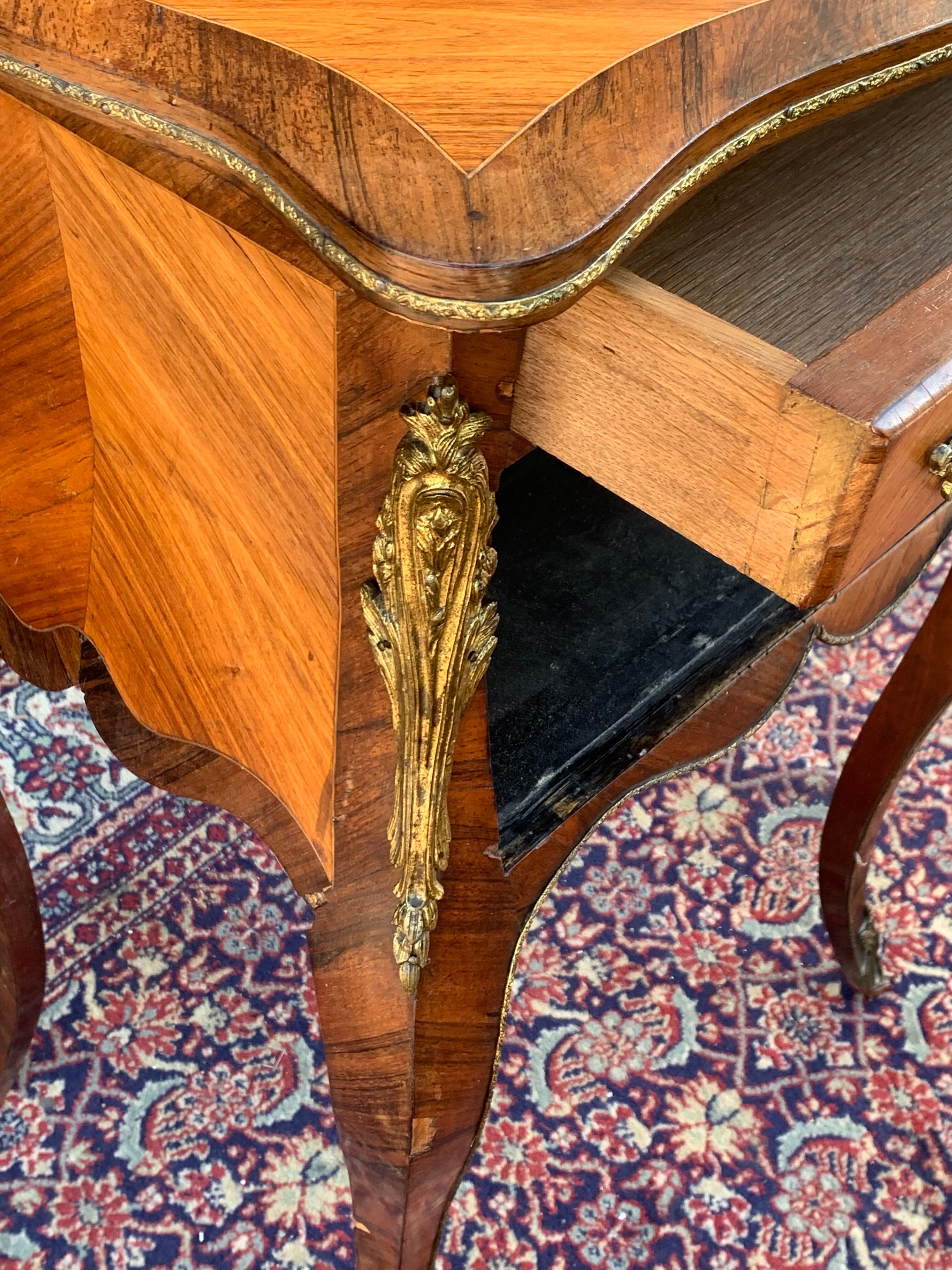 Napoleon III-era marquetry chiffon table