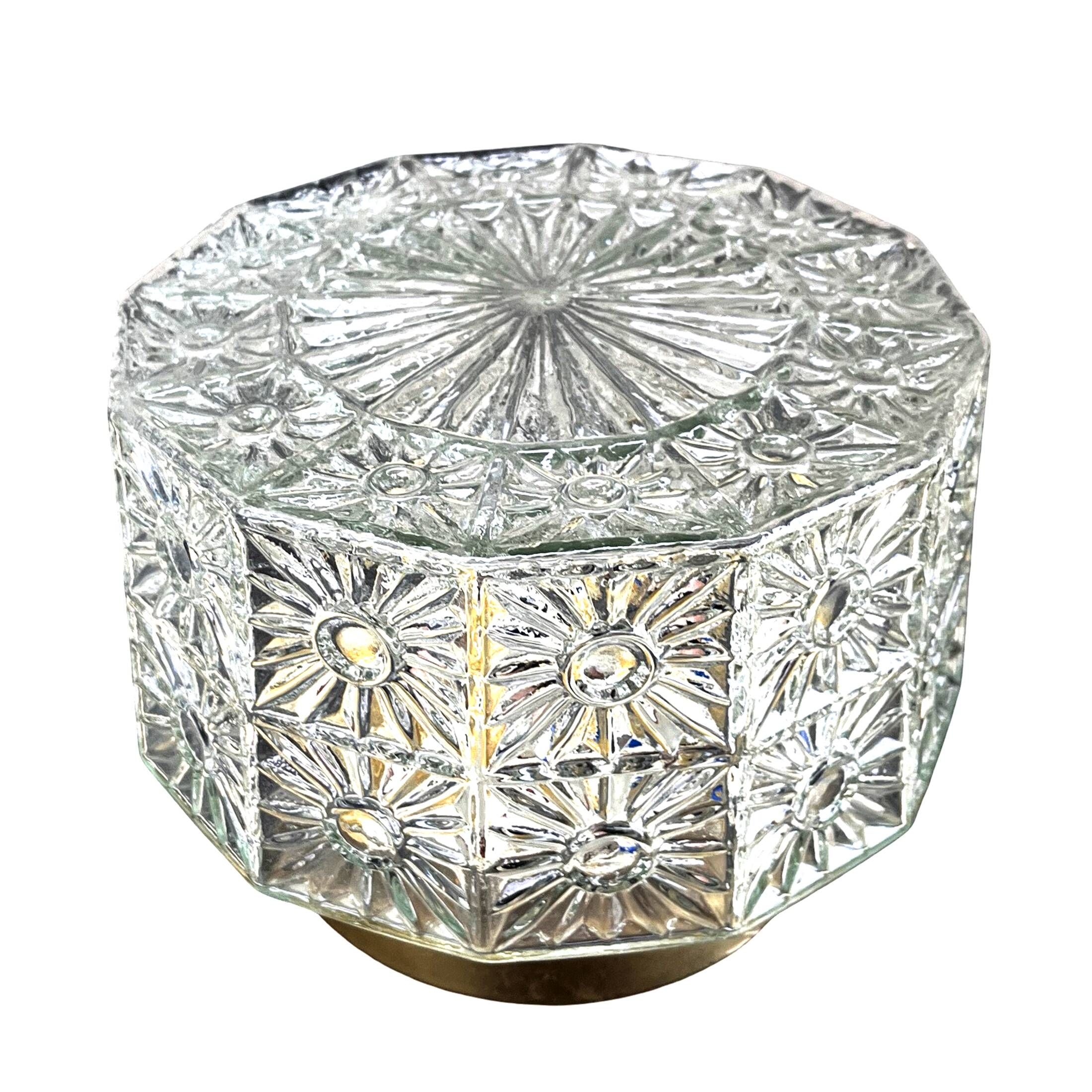 Ceiling lamp, VEB Beleuchtungsglas Kombinat Gorlitz, Germany, 1970s.