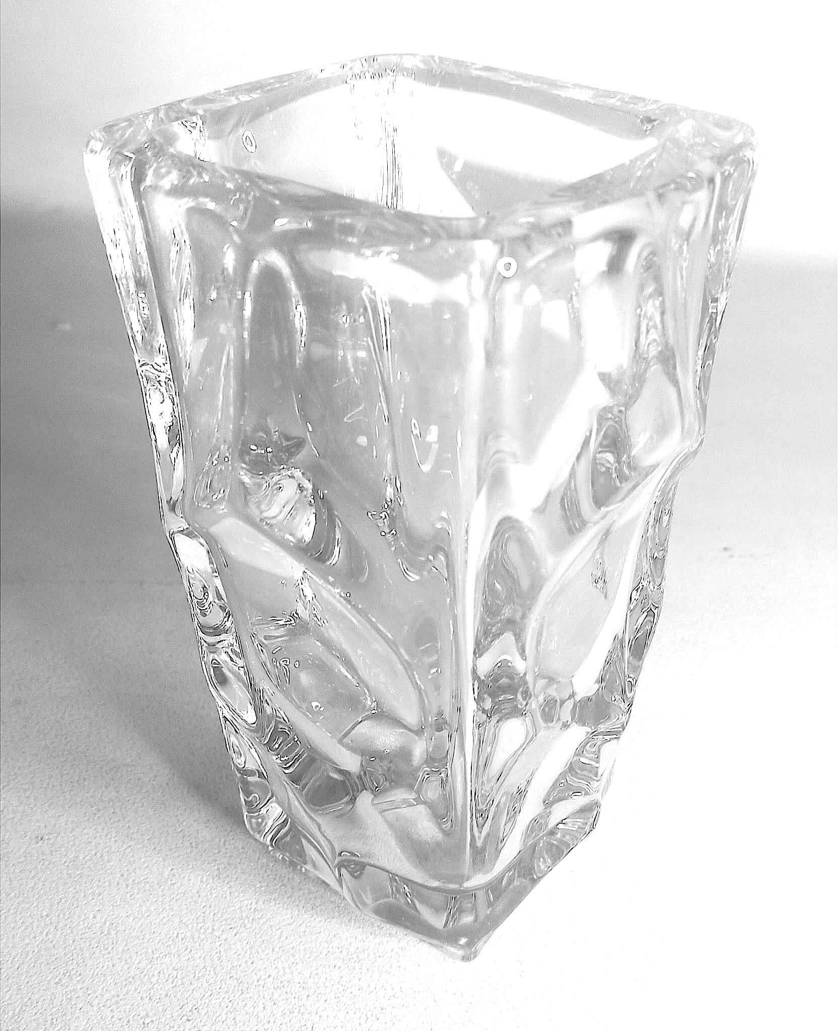Crystal vase from Vannes, 1950s, height 21 cm.