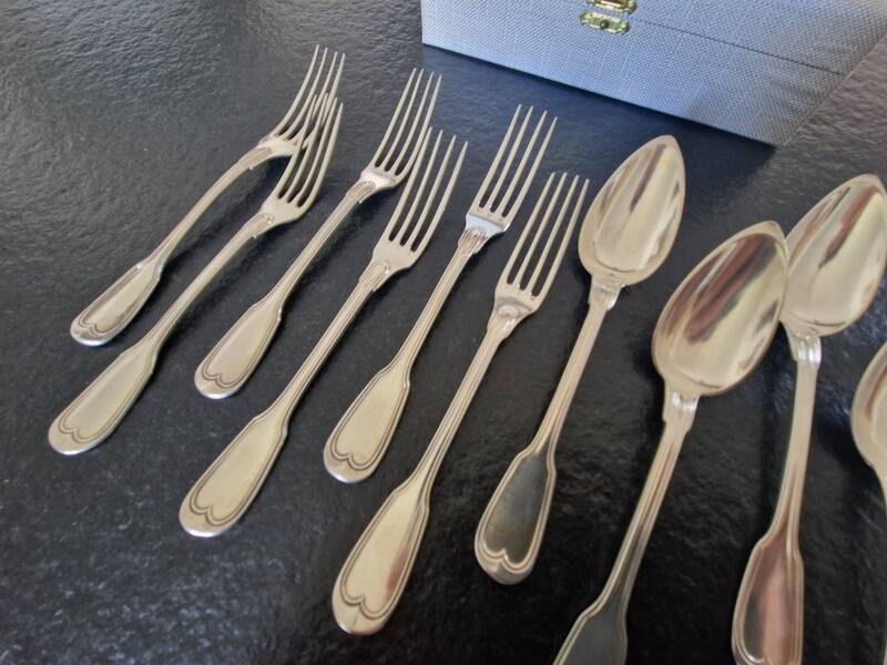 Master Goldsmith: Louis Loyer (1890-1913) - Series of 6 dessert cutlery in solid silver