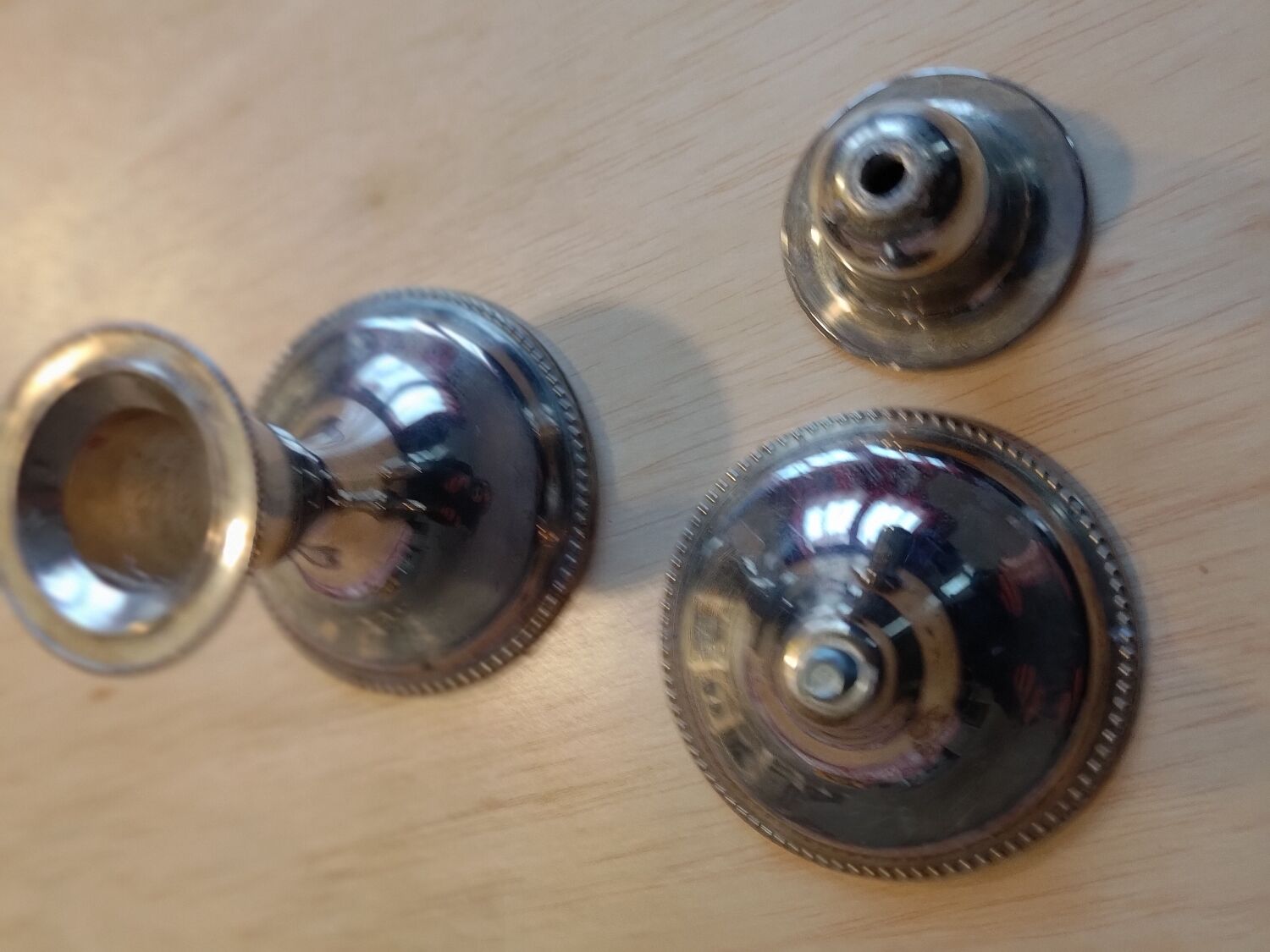 Pair of silver candlesticks