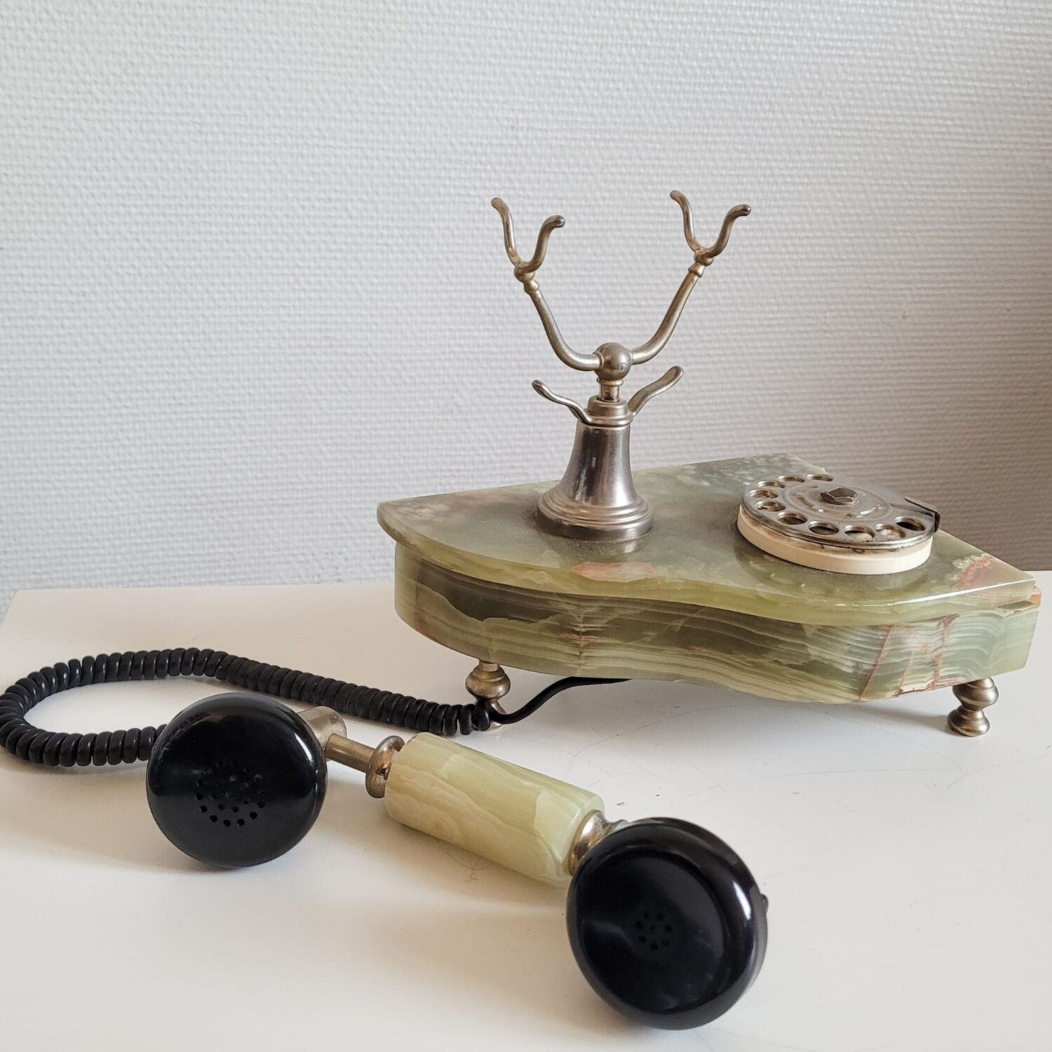 Old marble telephone