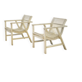 Pair of wooden armchairs from the 1950s