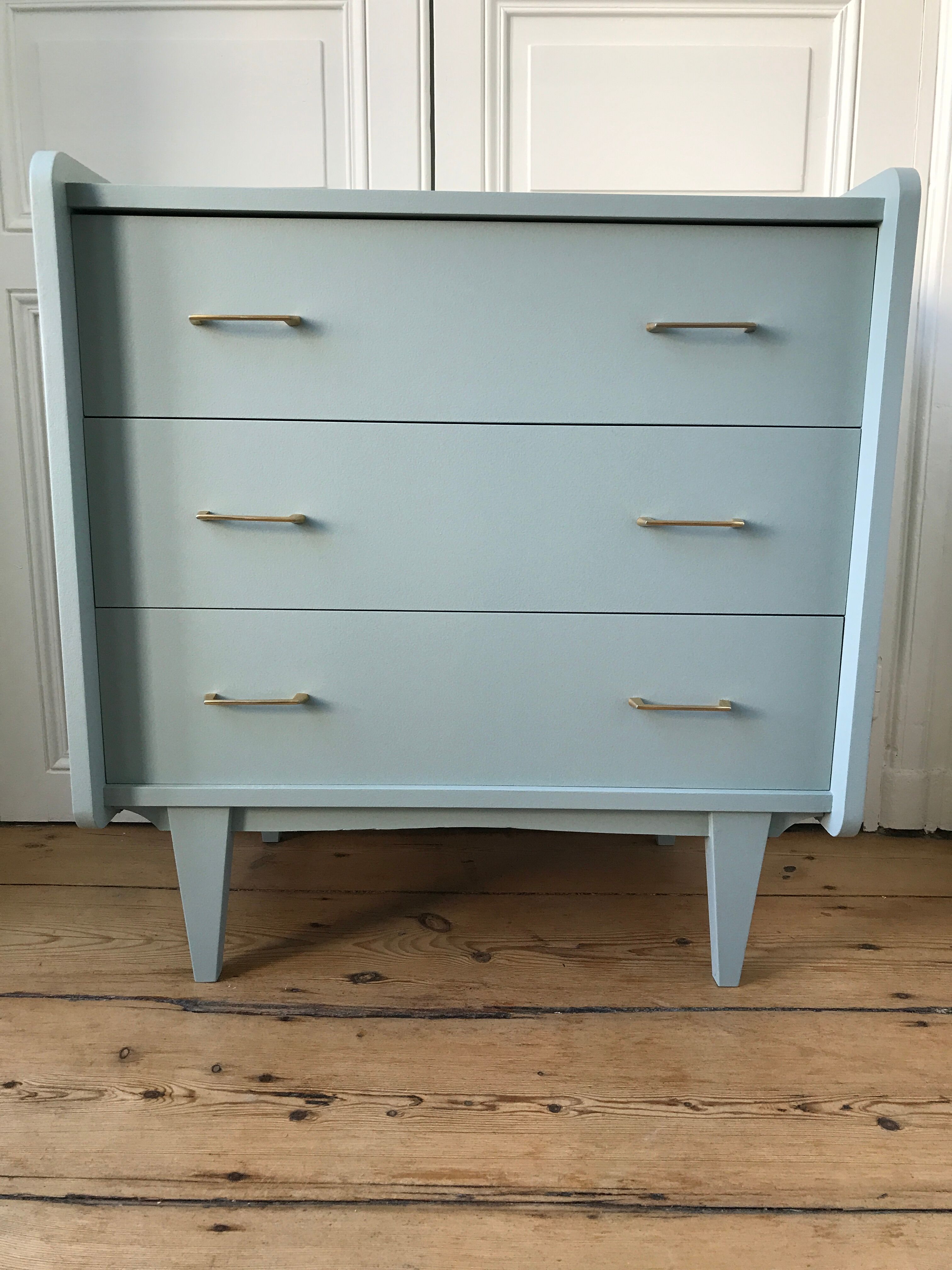 Commode 3 tiroirs vert amande