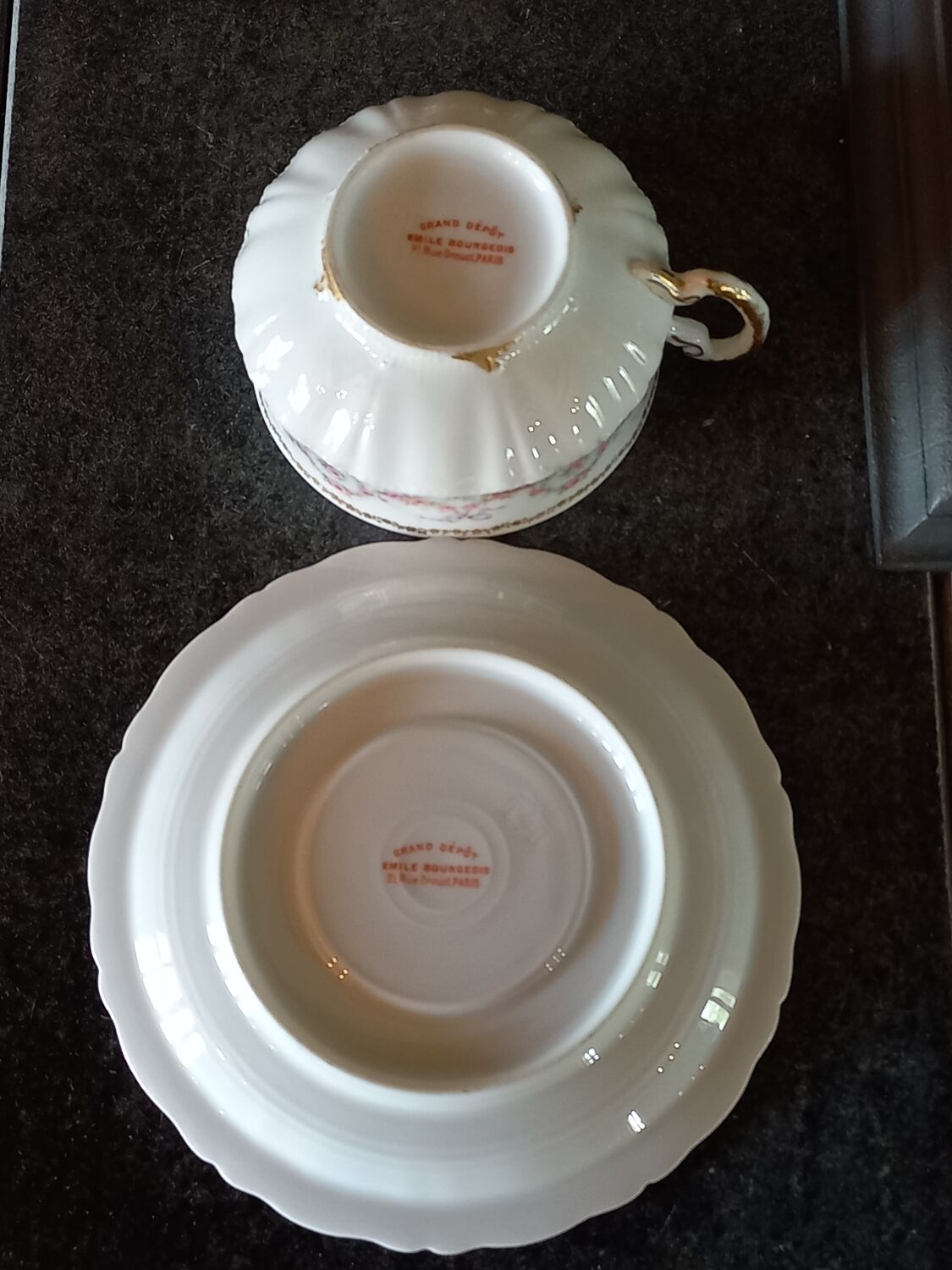 Tea service coffee porcelain Limoges Émile Bourgeois old 19th 20th