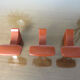 Series of 3 wall hooks grosfillex 70s